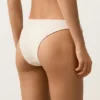 Figi Bikini o średnim stopniu zakrycia z wycięciem w kształcie litery U i fakturą bąbelkową