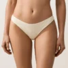 Figi bikini o średnim stopniu zakrycia z wycięciem w kształcie litery U i marszczonym materiałem