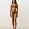 Figi bikini o średnim stopniu zakrycia z wycięciem w kształcie litery U i marszczonym materiałem