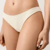 Figi bikini o średnim stopniu zakrycia z wycięciem w kształcie litery U i marszczonym materiałem