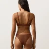 Figi bikini o średnim stopniu zakrycia z wycięciem w kształcie litery U i marszczonym materiałem