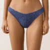 Figi Bikini o średnim stopniu zakrycia z wycięciem w kształcie litery U w kratkę