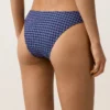 Figi Bikini o średnim stopniu zakrycia z wycięciem w kształcie litery U w kratkę