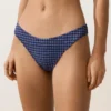Figi Bikini o średnim stopniu zakrycia z wycięciem w kształcie litery U w kratkę