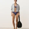 Figi Bikini o średnim stopniu zakrycia z wycięciem w kształcie litery U w kratkę