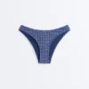 Figi Bikini o średnim stopniu zakrycia z wycięciem w kształcie litery U w kratkę