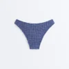Figi Bikini o średnim stopniu zakrycia z wycięciem w kształcie litery U w kratkę
