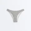 Figi bikini o średnim stopniu zakrycia z wycięciem w kształcie litery U z tkaniny żakardowej w groszki Figi bikini o średnim stopniu zakrycia z wycięciem w kształcie litery U z tkaniny żakardowej w groszki