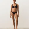 Figi bikini z wycięciem w kształcie litery U, o średnim pokryciu, z tkaniny piqué