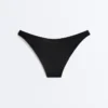 Figi bikini z wycięciem w kształcie litery U, o średnim pokryciu, z tkaniny piqué