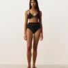Figi bikini z wysokim stanem i lamówką