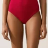 Figi bikini z wysokim stanem o fakturze waflowej