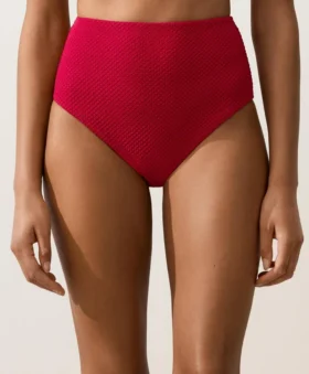 Figi bikini z wysokim stanem o fakturze waflowej Figi bikini z wysokim stanem o fakturze waflowej