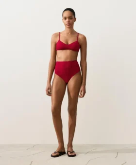 Figi bikini z wysokim stanem o fakturze waflowej Figi bikini z wysokim stanem o fakturze waflowej