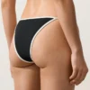 Fioletowe majtki Bikini o średnim stopniu zakrycia z kontrastową lamówką