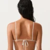 Górka bikini w trójkątnym kształcie z paskami w stylu szydełkowym Górka bikini w trójkątnym kształcie z paskami w stylu szydełkowym