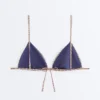 Górka bikini z trójkątnymi miseczkami z nadrukiem mini i metaliczną nicią Górka bikini z trójkątnymi miseczkami z nadrukiem mini i metaliczną nicią