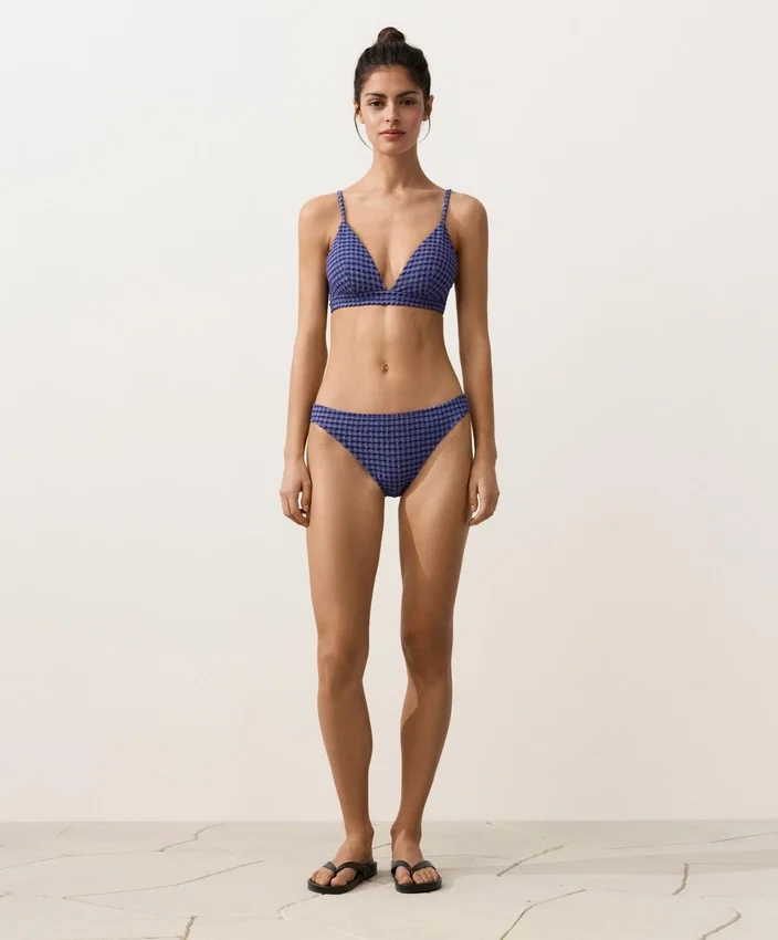Klasyczne majtki bikini w kratkę Klasyczne majtki bikini w kratkę