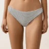 Klasyczne majtki bikini z żakardowym wzorem w groszki Klasyczne majtki bikini z żakardowym wzorem w groszki