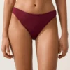 Klasyczne majtki bikini z żakardu w drobną kratkę