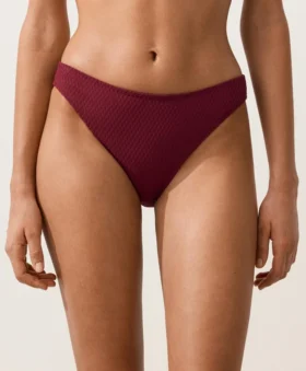 Klasyczne majtki bikini z żakardu w drobną kratkę
