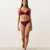 Klasyczne majtki bikini z żakardu w drobną kratkę
