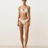 Trójkątny top bikini z dzianiny szydełkowej o fakturze bąbelkowej Trójkątny top bikini z dzianiny szydełkowej o fakturze bąbelkowej