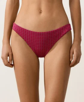 Klasyczne majtki bikini z geometrycznym żakardem