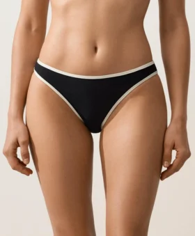 Klasyczne majtki bikini z kontrastową lamówką