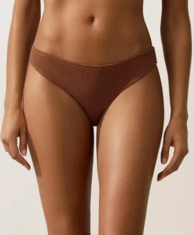 Klasyczne majtki bikini z marszczonego materiału