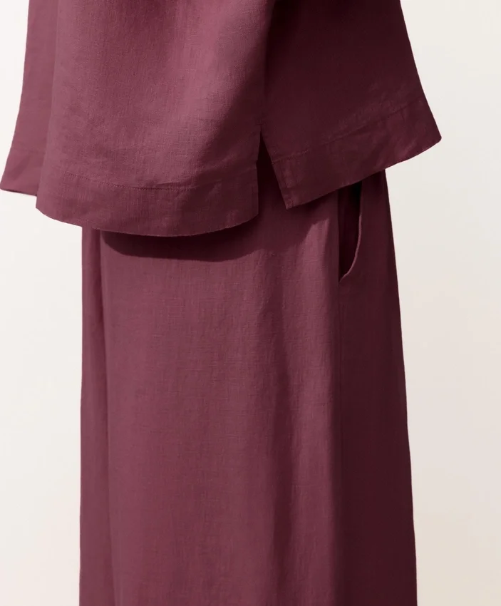 Koszula oversize z krótkim rękawem, 100% len Koszula oversize z krótkim rękawem, 100% len