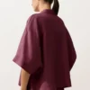 Koszula oversize z krótkim rękawem, 100% len Koszula oversize z krótkim rękawem, 100% len