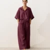 Koszula oversize z krótkim rękawem, 100% len Koszula oversize z krótkim rękawem, 100% len
