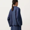 Koszula polo oversize z długim rękawem, w 100% z lnu Koszula polo oversize z długim rękawem, w 100% z lnu