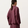 Koszula polo oversize z długim rękawem, w 100% z lnu Koszula polo oversize z długim rękawem, w 100% z lnu