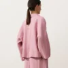 Koszula polo oversize z długim rękawem, w 100% z lnu Koszula polo oversize z długim rękawem, w 100% z lnu