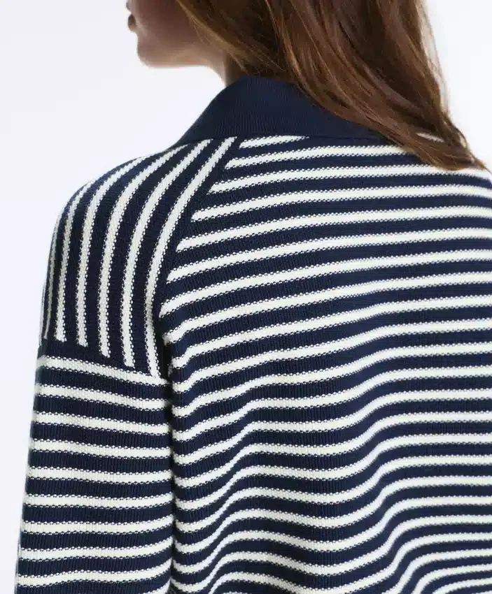 Koszula polo z dzianiny w paski, 100% bawełna Koszula polo z dzianiny w paski, 100% bawełna