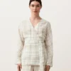 Koszula w stylu kimono z mieszanki lnu i lyocellu w kratę Koszula w stylu kimono z mieszanki lnu i lyocellu w kratę