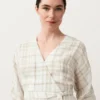 Koszula w stylu kimono z mieszanki lnu i lyocellu w kratę Koszula w stylu kimono z mieszanki lnu i lyocellu w kratę
