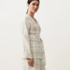 Koszula w stylu kimono z mieszanki lnu i lyocellu w kratę Koszula w stylu kimono z mieszanki lnu i lyocellu w kratę