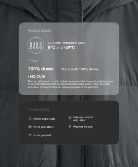 Krótka kurtka puchowa w 100% z puchu