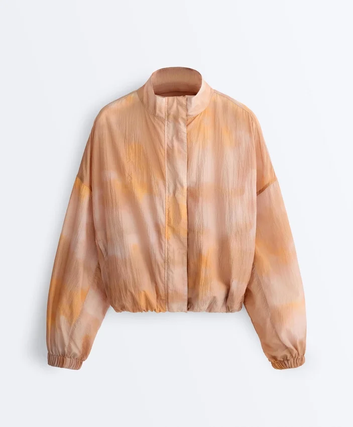 Kurtka dresowa z nadrukiem tie-dye Kurtka dresowa z nadrukiem tie-dye