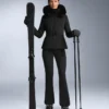Wodoodporne, rozkloszowane spodnie narciarskie z elastycznego materiału na całej długości Wodoodporne, rozkloszowane spodnie narciarskie z elastycznego materiału na całej długości