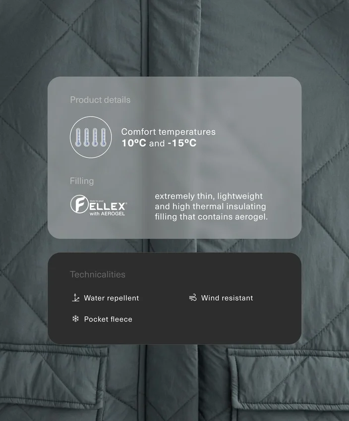 Kurtka pikowana Fellex® Aerogel z powłoką hydrofobową Kurtka pikowana Fellex® Aerogel z powłoką hydrofobową
