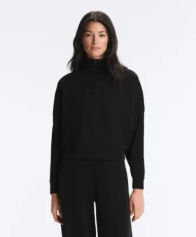 Kurtka Soft Touch z miękkiego w dotyku modalu z wykończeniem typu hemstitch