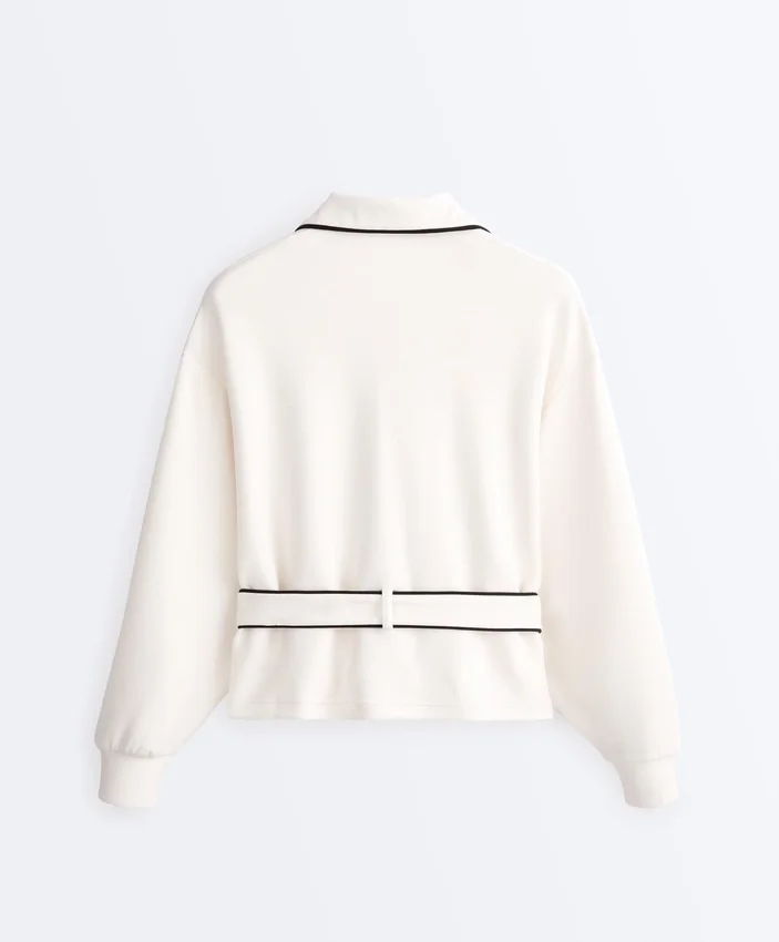 Kurtka z lamówką z Soft Touch modalu Kurtka z lamówką z Soft Touch modalu
