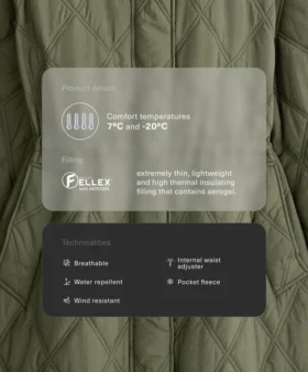 Kurtka z wyściółką z hydroodpornego materiału Fellex® Aerogel Kurtka z wyściółką z hydroodpornego materiału Fellex® Aerogel