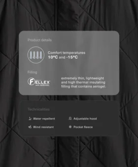Kurtka z wyściółką z hydroodpornego materiału Fellex® Aerogel Kurtka z wyściółką z hydroodpornego materiału Fellex® Aerogel