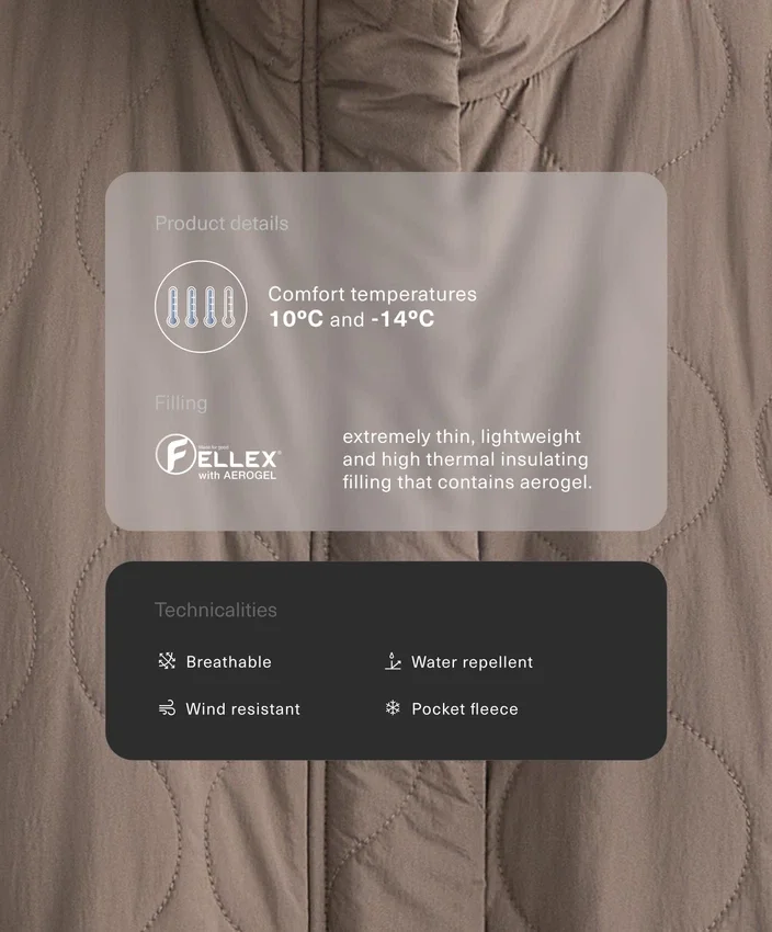 Kurtka z wyściółką z hydroodpornego materiału Fellex® Aerogel Kurtka z wyściółką z hydroodpornego materiału Fellex® Aerogel