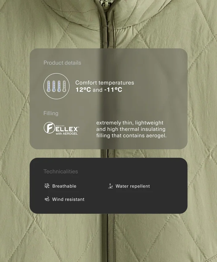 Kurtka z wyściółką z hydroodpornego materiału Fellex® Aerogel Kurtka z wyściółką z hydroodpornego materiału Fellex® Aerogel